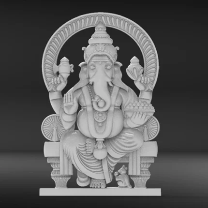 Lord Ganesha 3D model for CNC carving