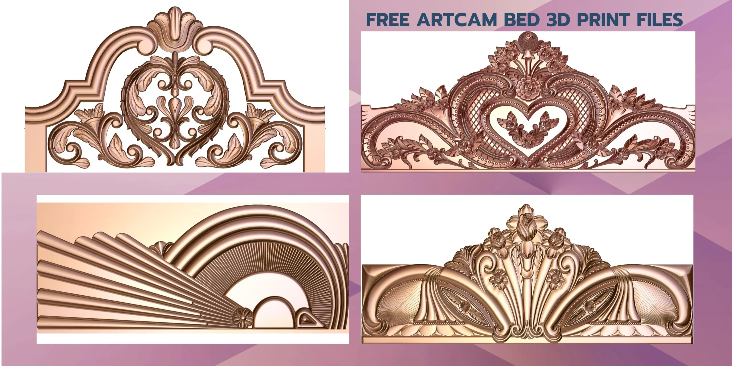 free ArtCAM bed 3D print files