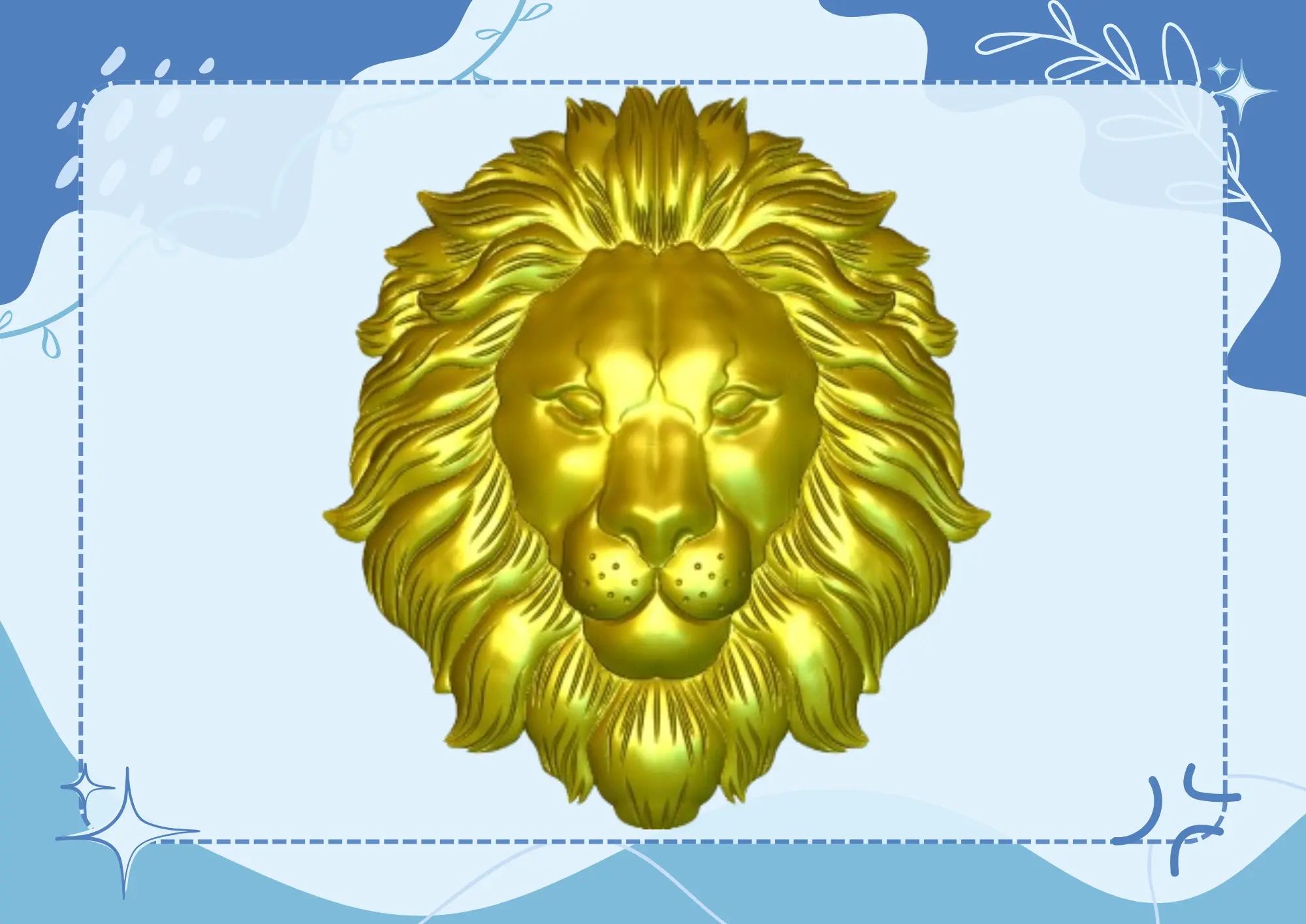3D LION PHTO