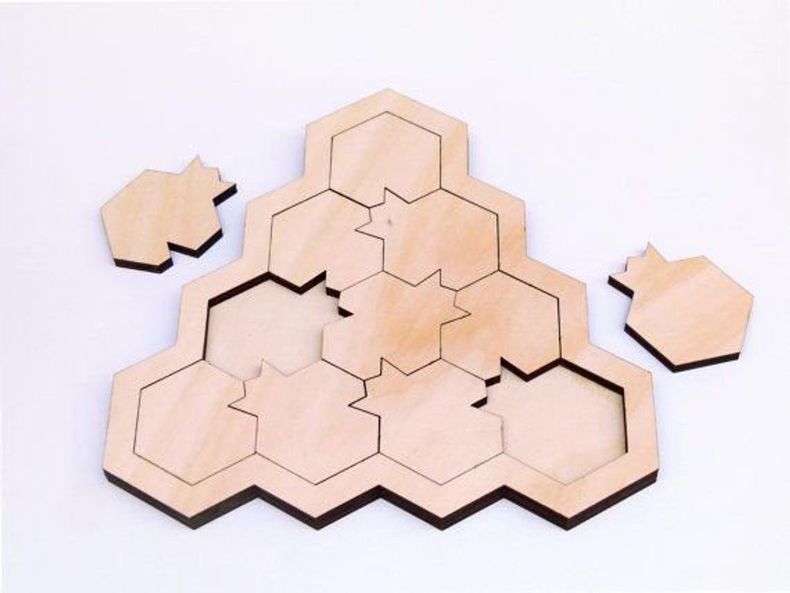 laser cut wooden puzzle