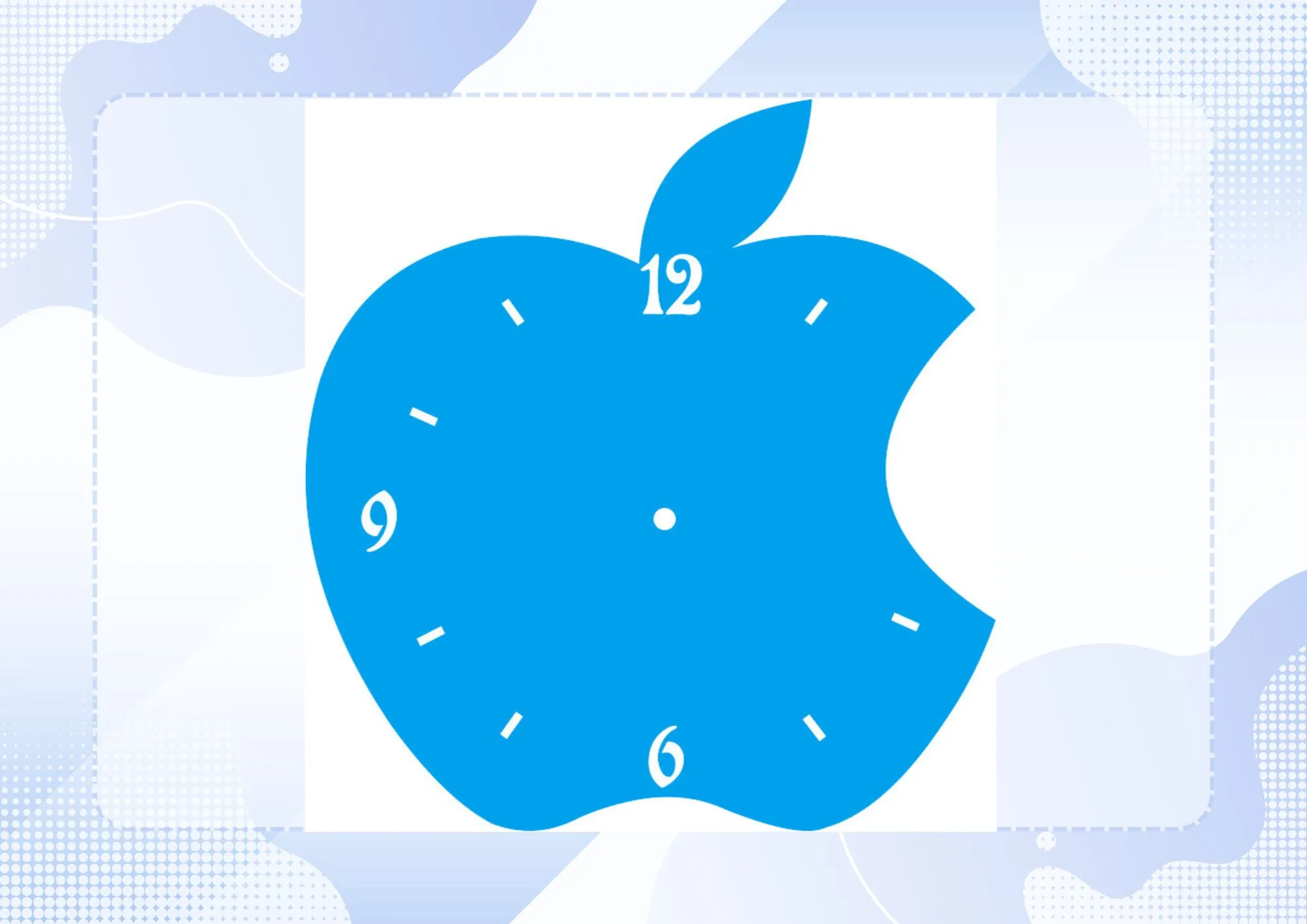 Apple Wall Decor Clock