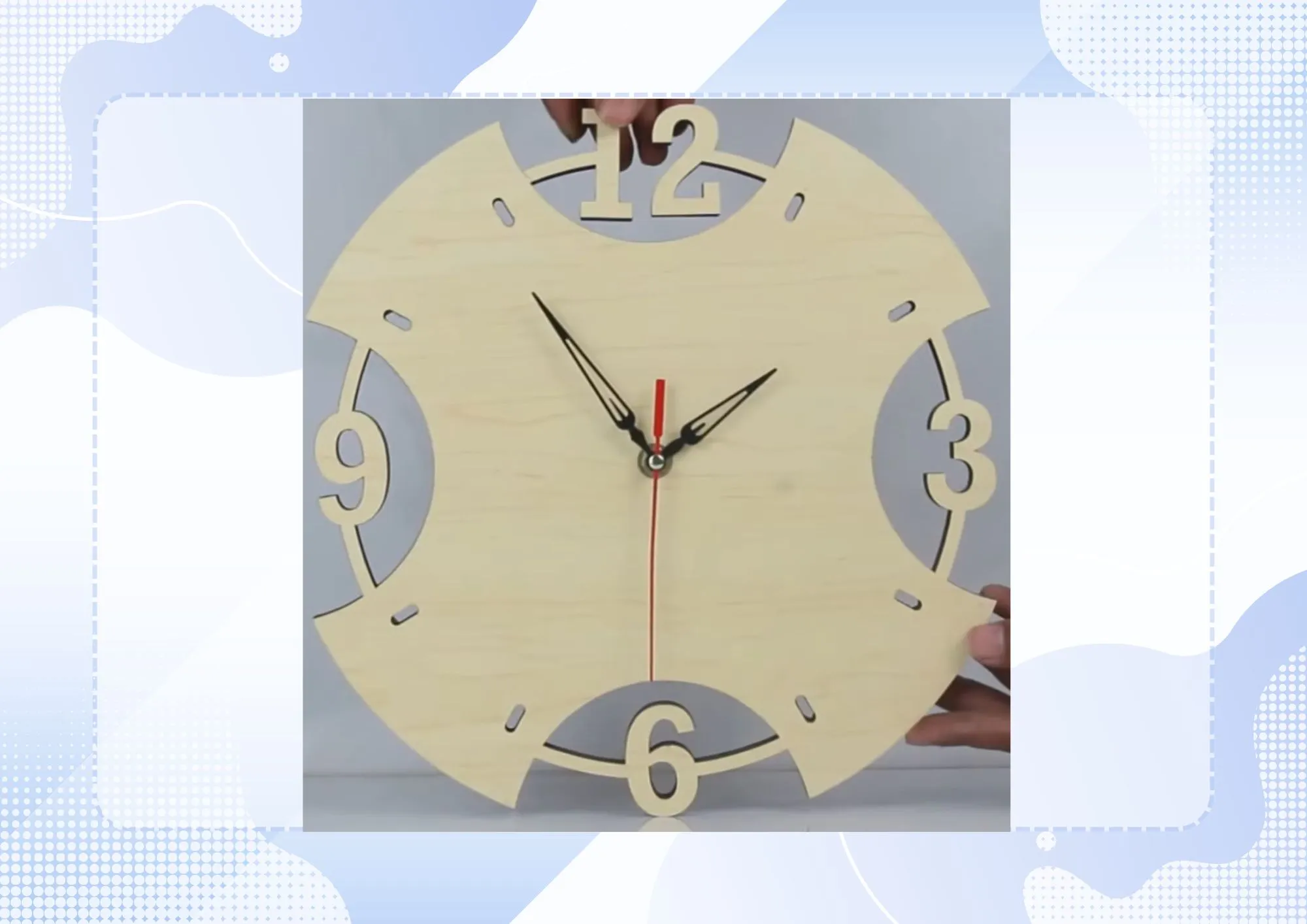 plywood Wall Decor Clock