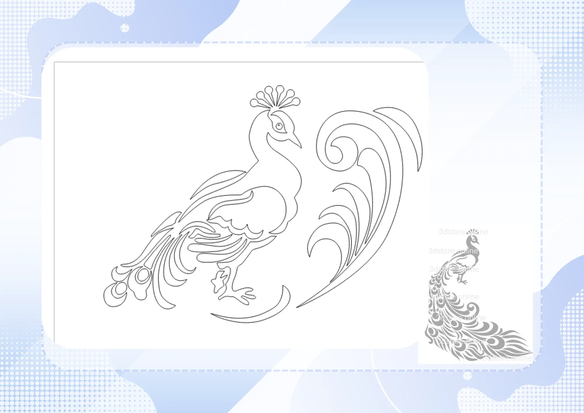peacock vector art