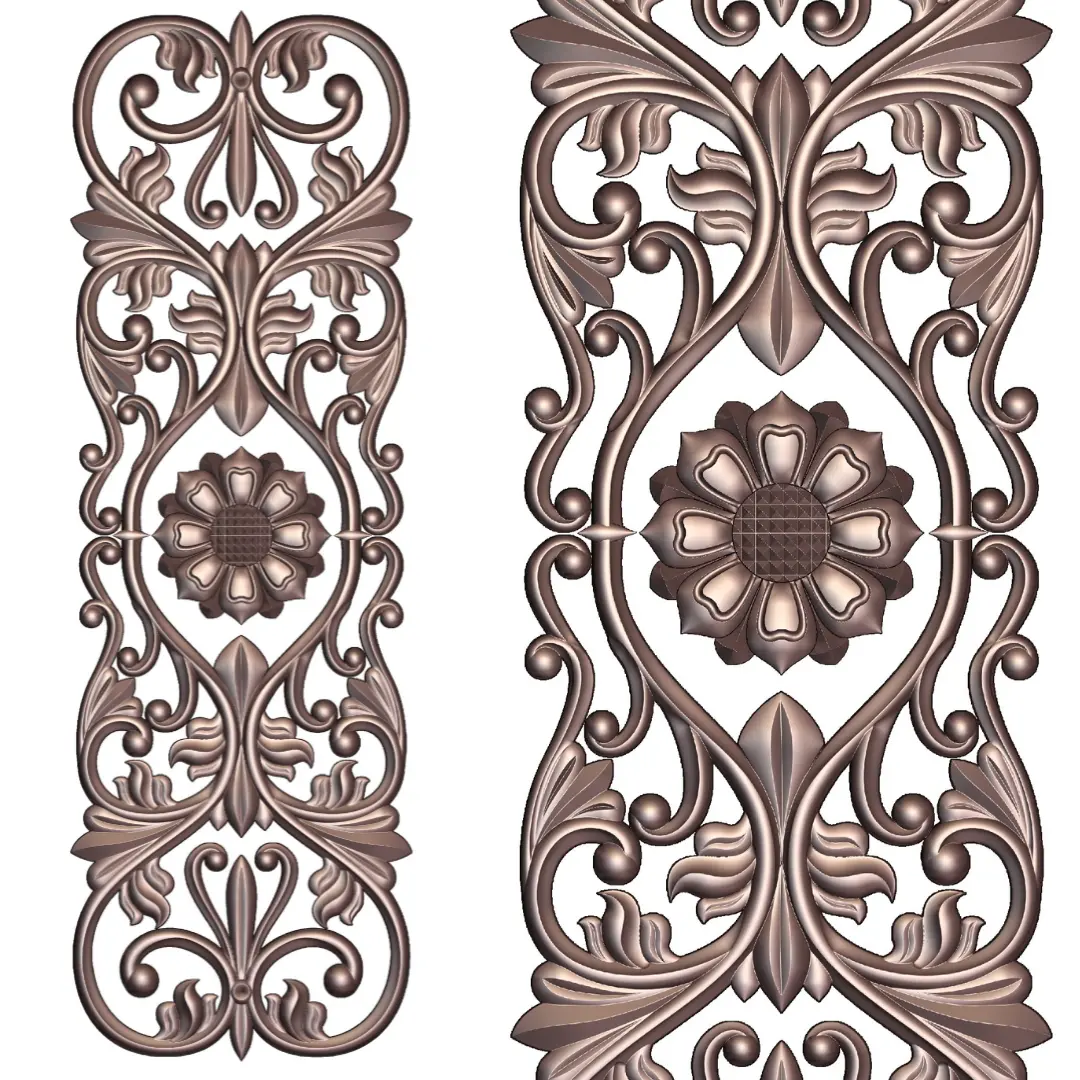 Wooden panel door STL file